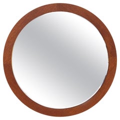 Round Teak wall Mirror 1960s Holland