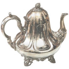 Round Teapot with Feet 1853 Sheffield Rogers Broadhead & Co.