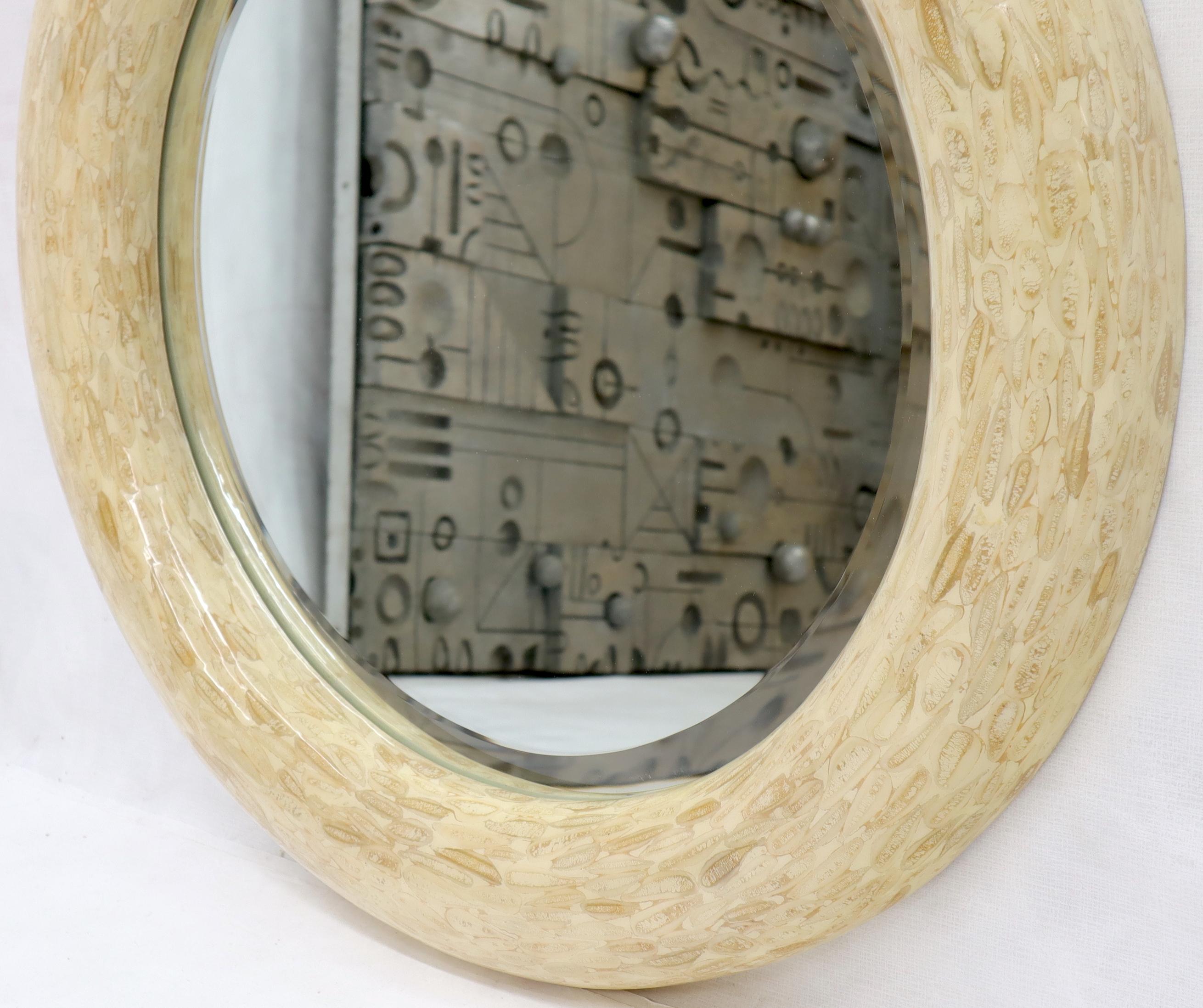 20th Century Round Tessellated Bone Mirror For Sale