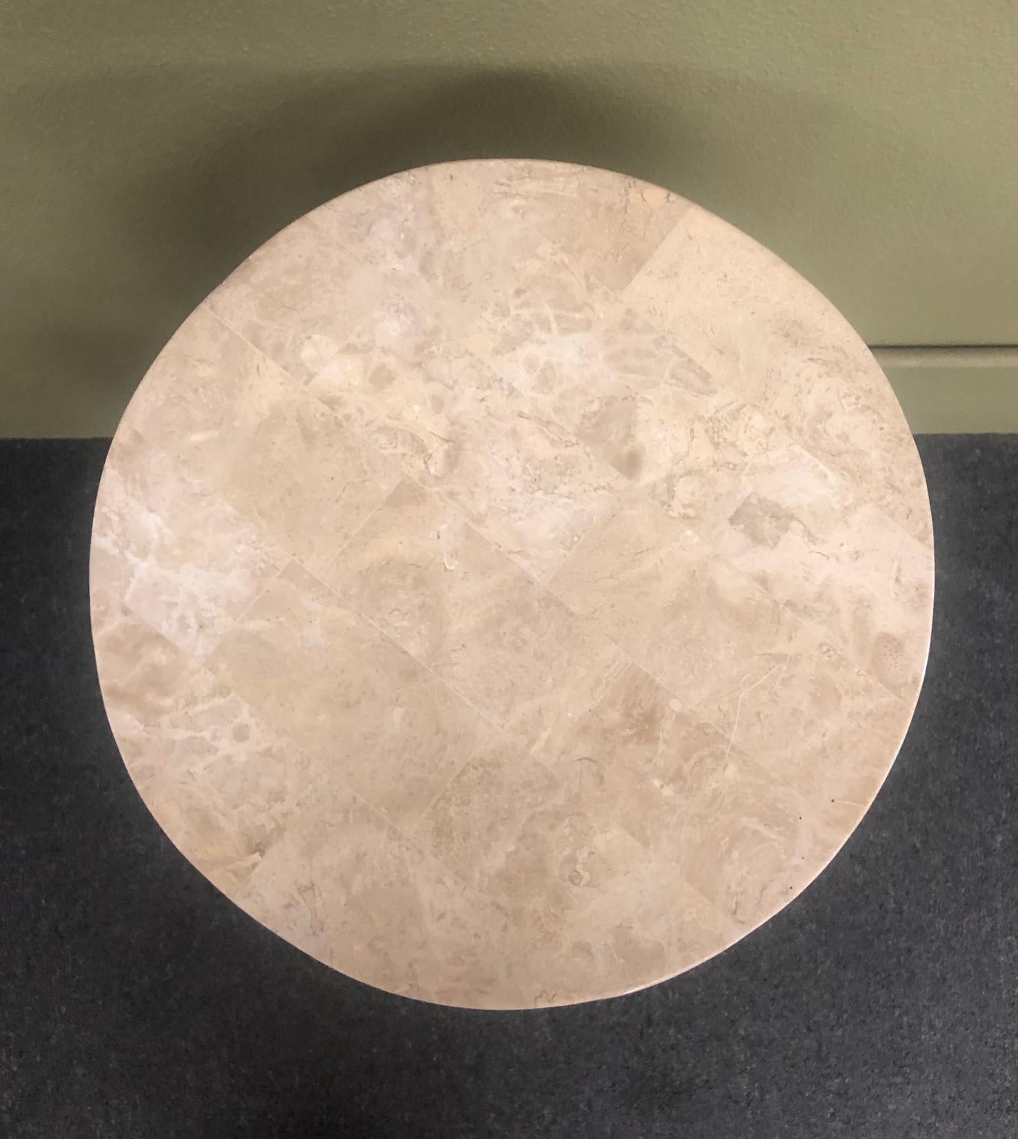 Round Tessellated Stone Pedestal by Marquis of Beverly Hills 2
