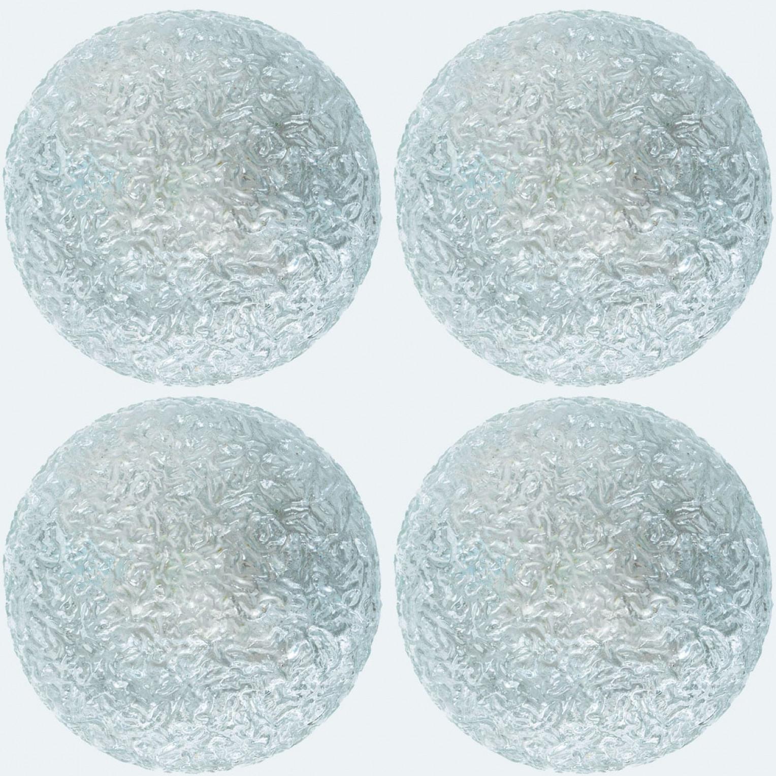 Appliques en verre texturé rond, Allemagne en vente 2
