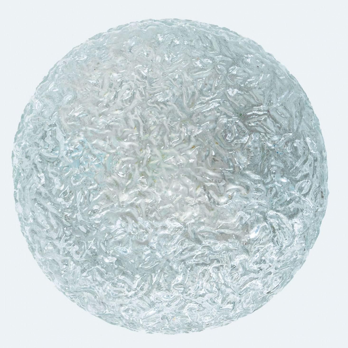 Appliques en verre texturé rond, Allemagne en vente 1