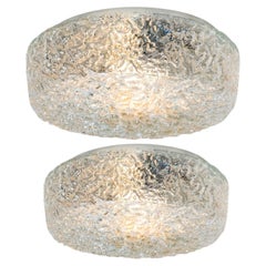 Round Textured Glass Wall Lights Flush Mounts, Germany