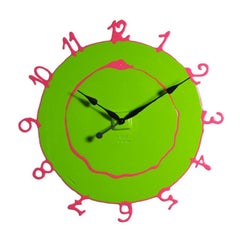 Round the Clock, Large in Matt Acid Green and Fuchsia by Gaetano Pesce