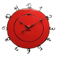 Round the Clock, Large in Matt Red and Black by Gaetano Pesce