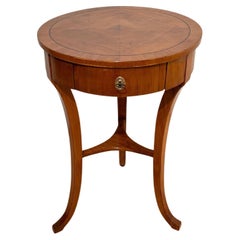 Antique Round Three-Legged Biedermeier Side Table, Walnut, South Germany, circa 1820