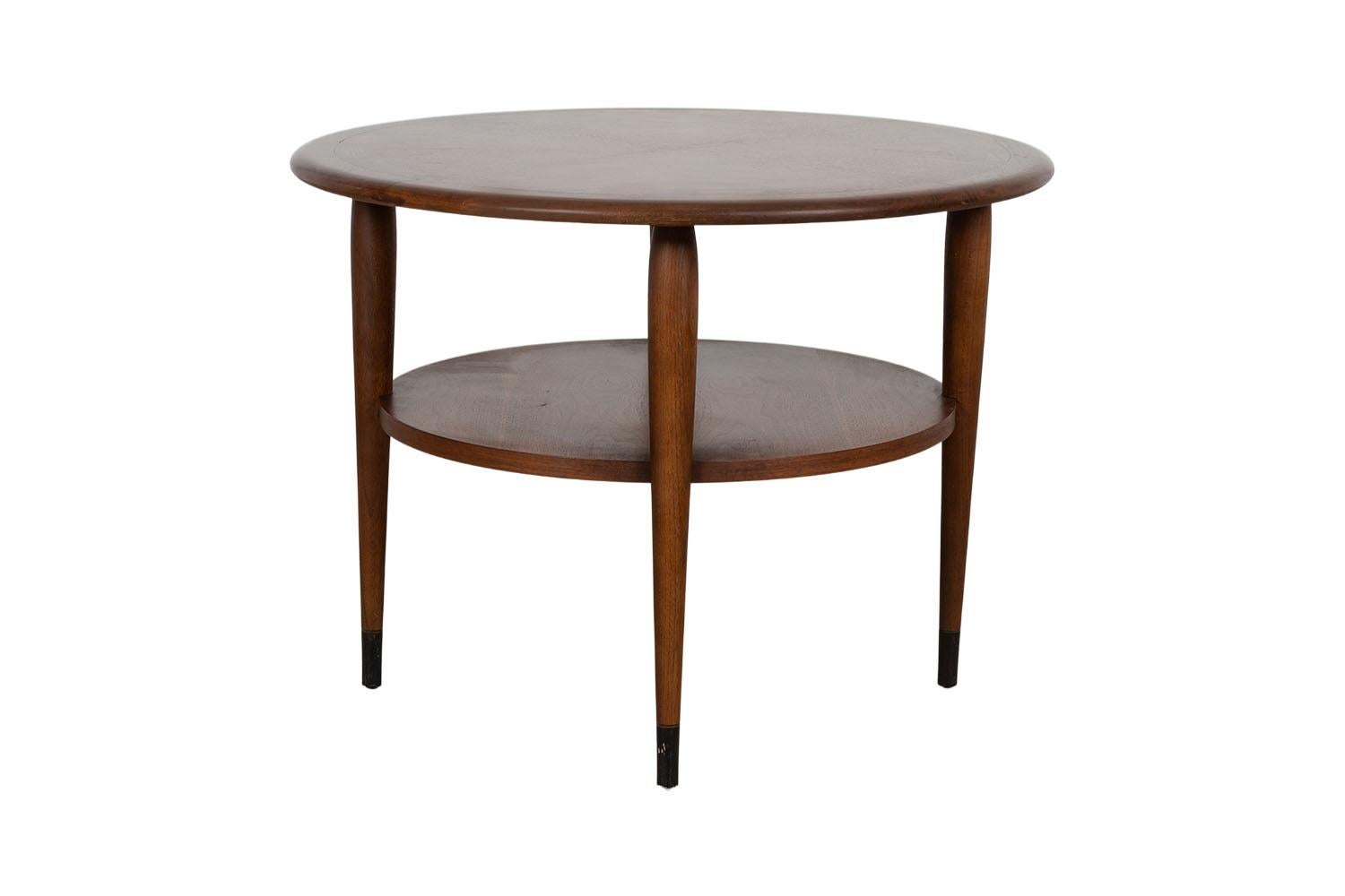 American Round Tiered End Table by Andre Bus for Lane Acclaim Mid Century Modern