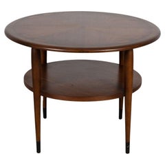 Round Tiered End Table by Andre Bus for Lane Acclaim Mid Century Modern