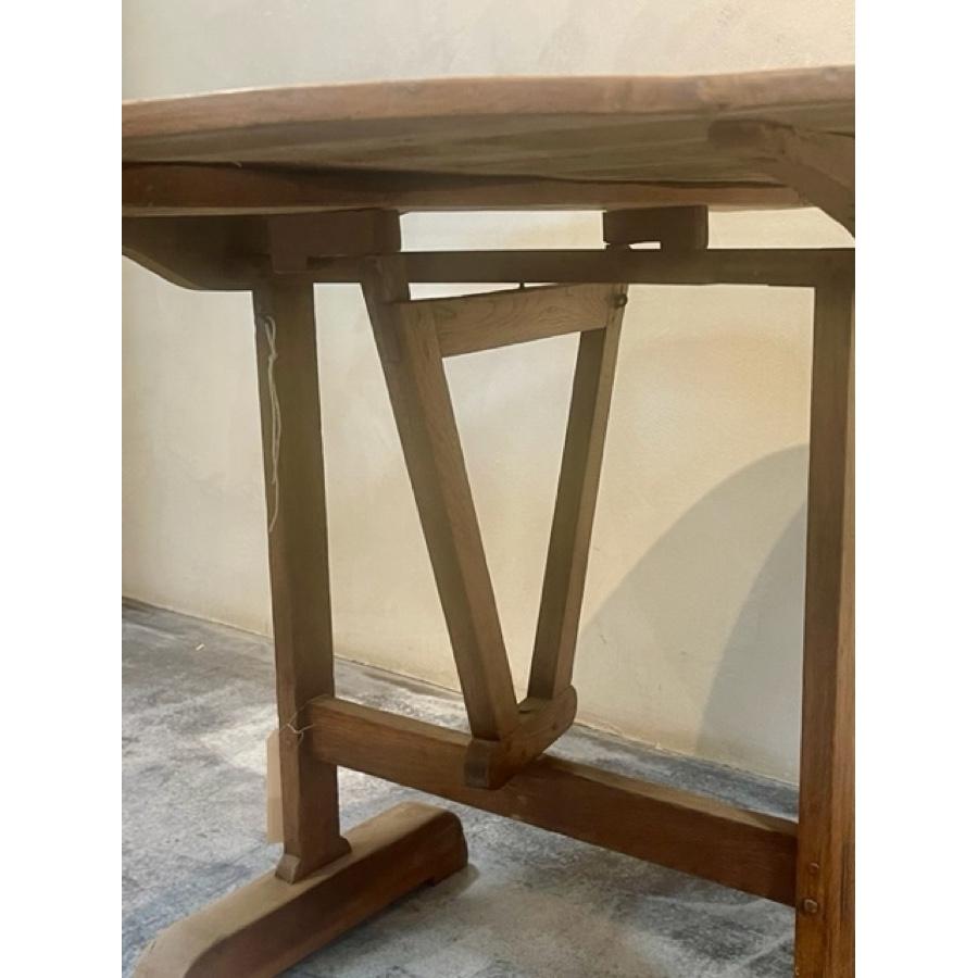Wood Round Tilt-Top Table, FR-0259-03 For Sale
