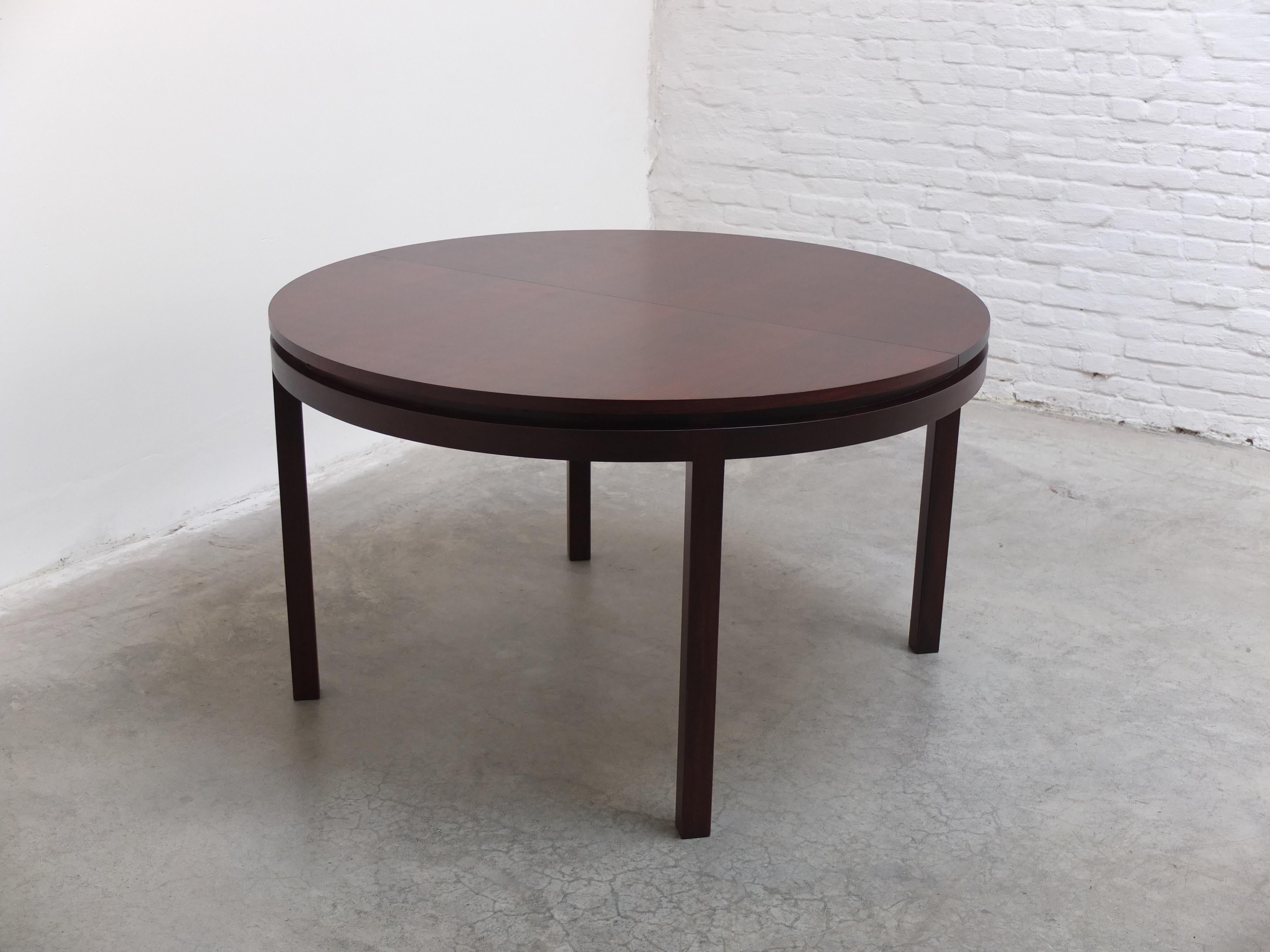 Mid-Century Modern Round to Oval Extendable Dining Set by Alfred Hendrickx for Belform, 1960s For Sale