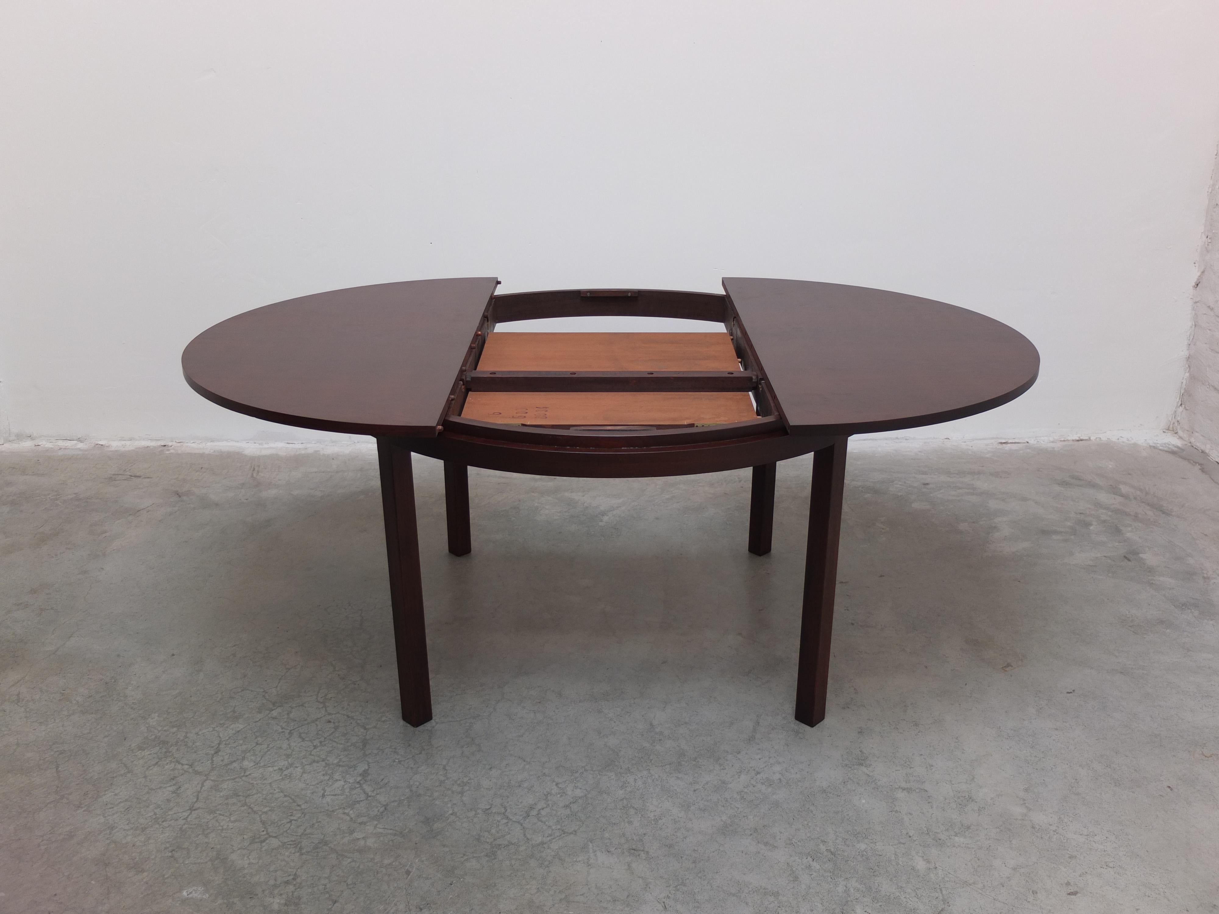 Belgian Round to Oval Extendable Dining Set by Alfred Hendrickx for Belform, 1960s For Sale