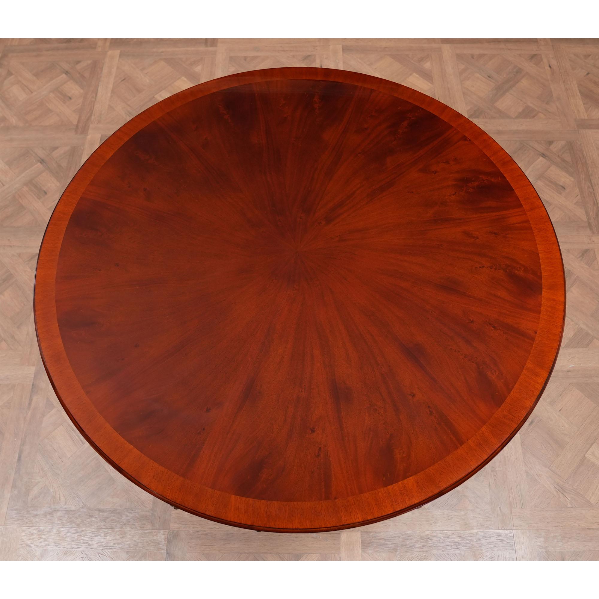 Acajou Tableau de périmètre rond à ovale en vente