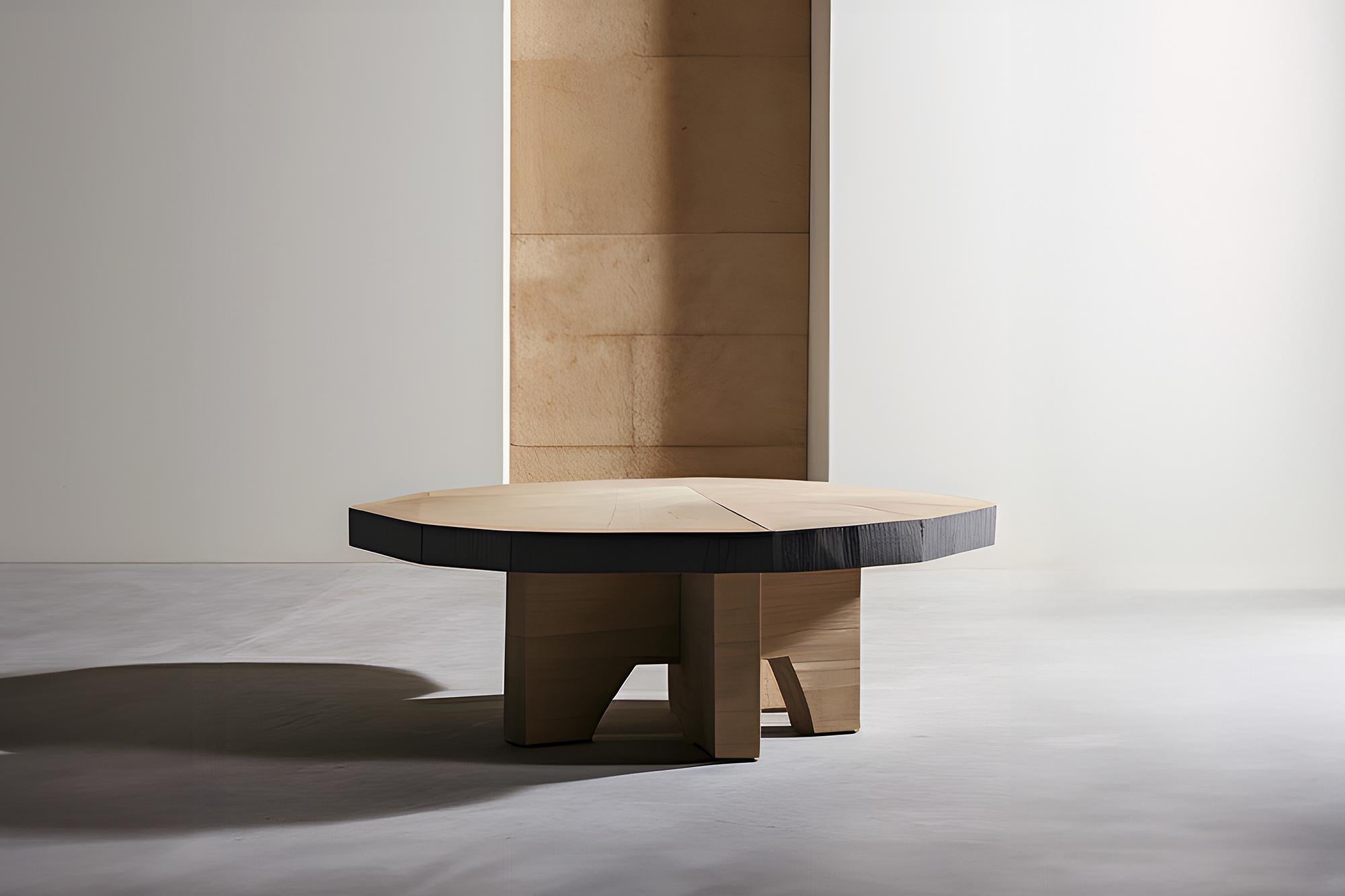 Table basse Fundamenta 48 abstrait en chêne, design élégant par NONO

Table basse sculpturale en bois massif avec une finition naturelle à base d'eau ou teintée en noir. En raison de la nature du processus de production, chaque pièce peut varier en