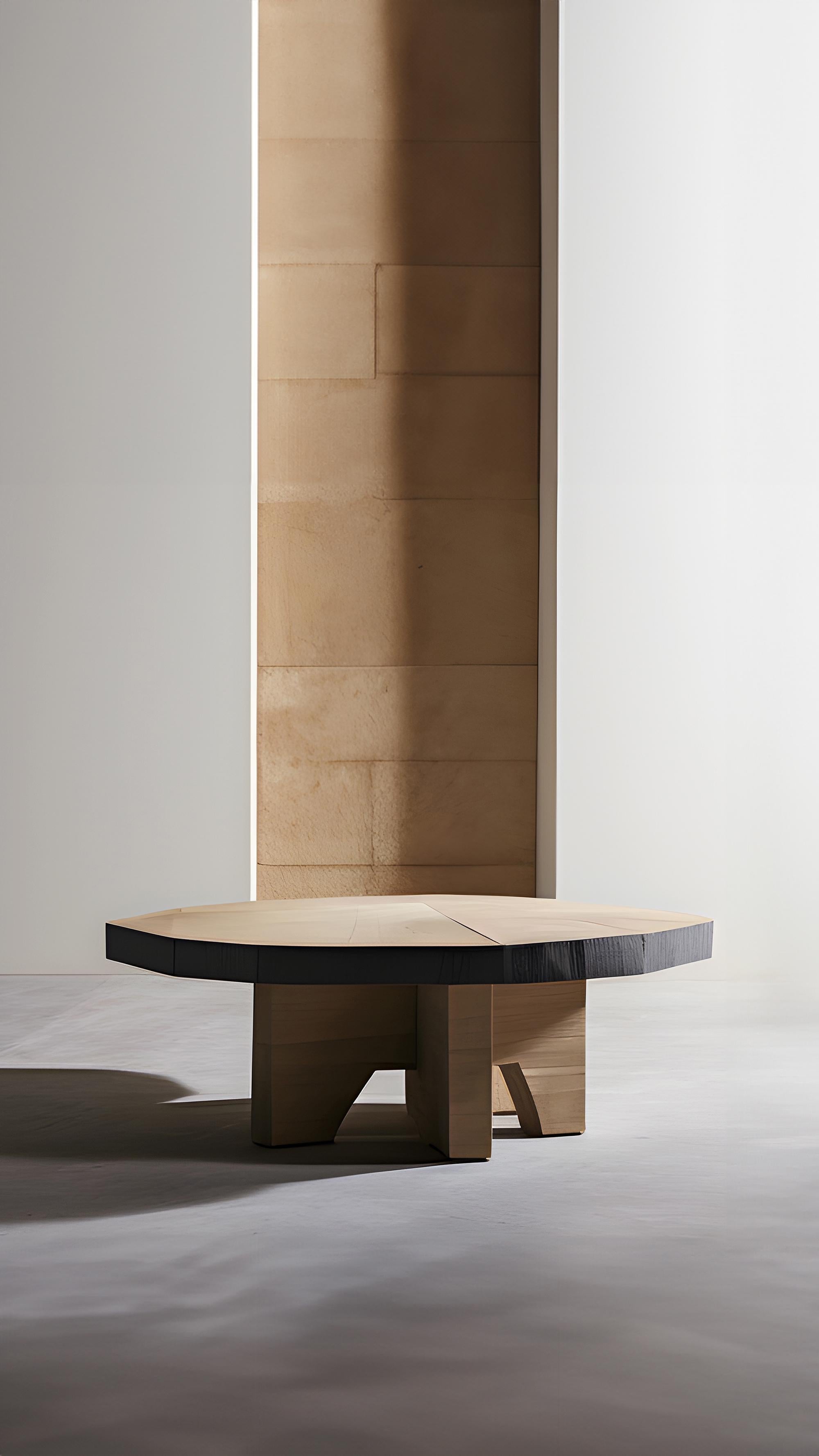 Table basse Fundamenta 48 en chêne abstrait, design élégant par NONO Neuf - En vente à Estado de Mexico CP, Estado de Mexico