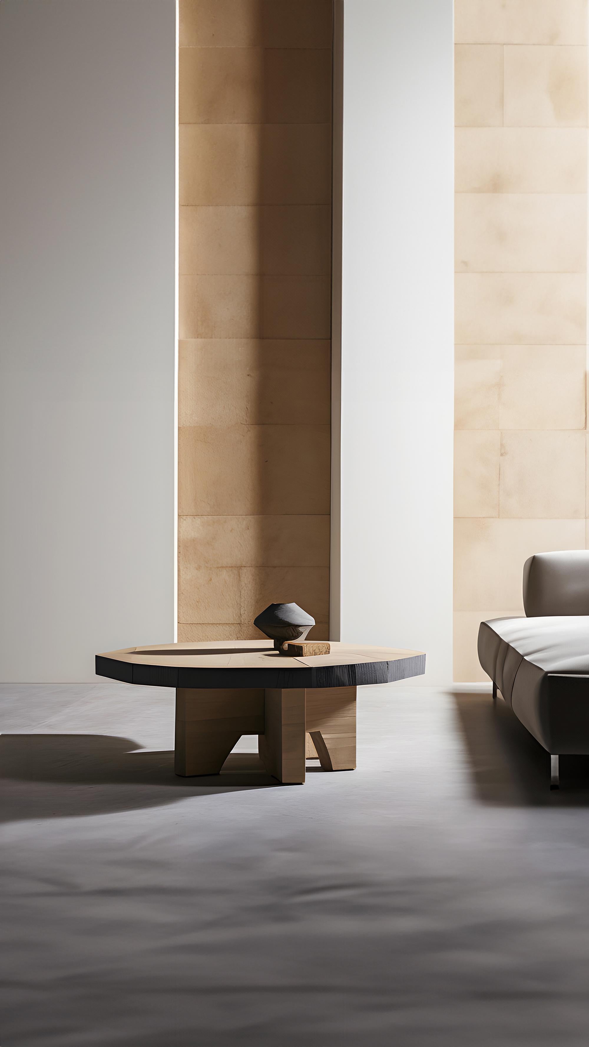 XXIe siècle et contemporain Table basse Fundamenta 48 en chêne abstrait, design élégant par NONO en vente