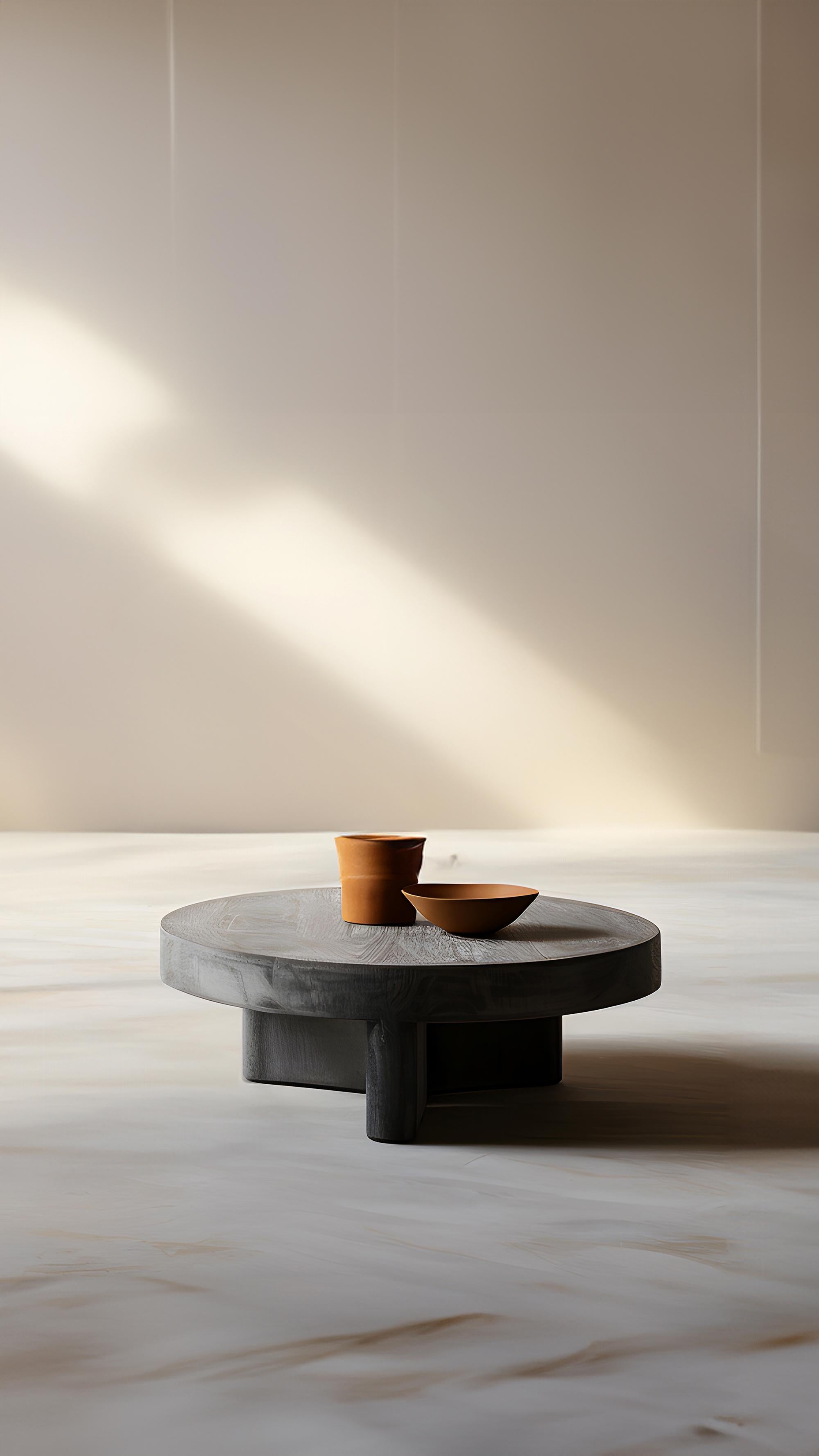 Round Top Fundamenta Coffee 59 Abstract Oak, Stylish Design by NONO For Sale 4