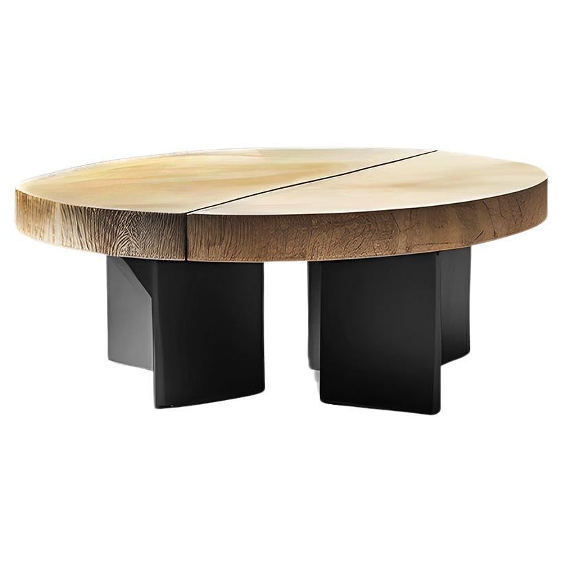 Fundamenta Tisch mit runder Platte 53 Abstrakte Formen, Eiche Elegance von NONO im Angebot