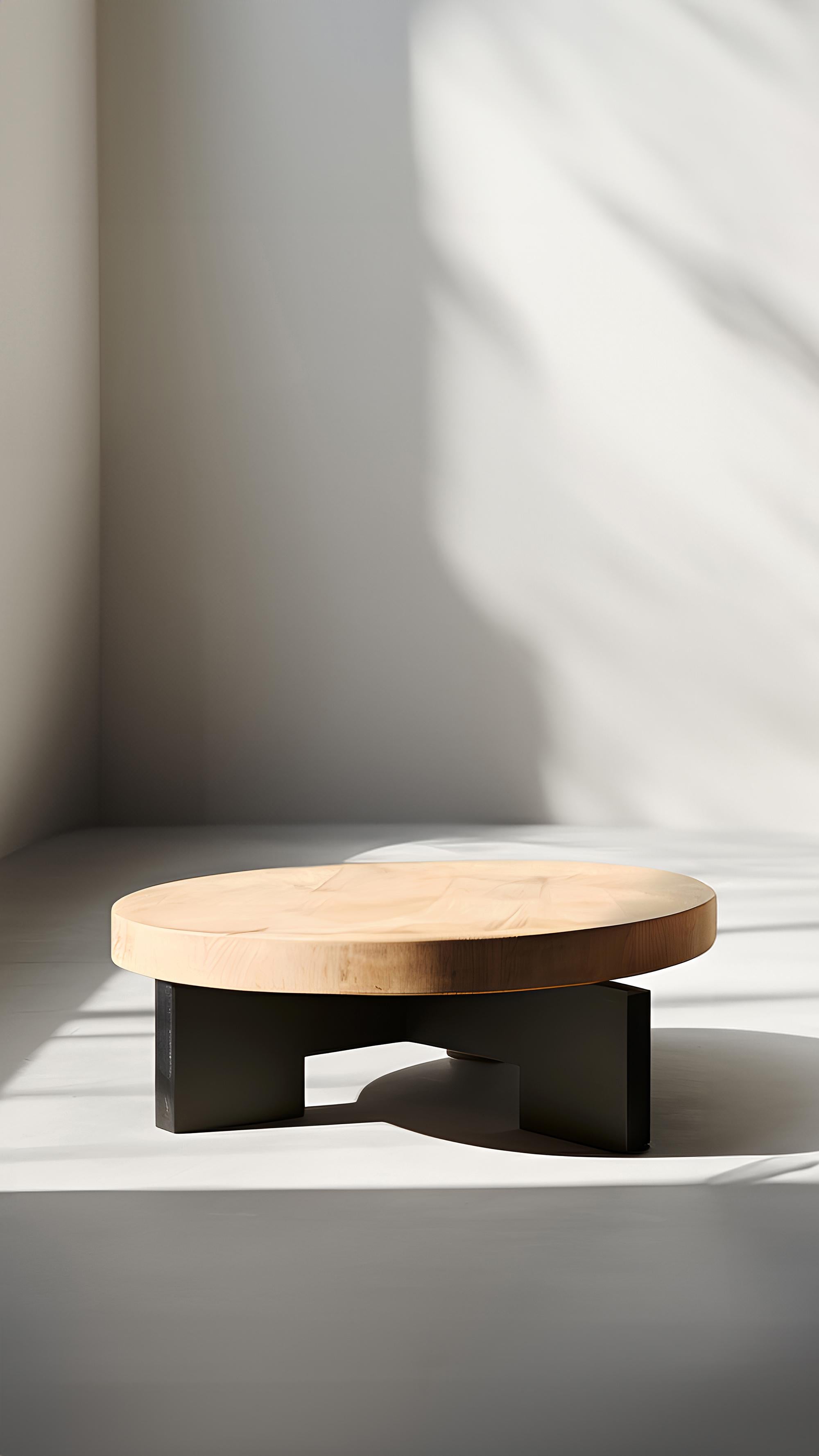 Runder Fundamenta-Tisch 61 aus abstrakter Eiche mit runder Platte, elegantes Design von NONO im Zustand „Neu“ im Angebot in Estado de Mexico CP, Estado de Mexico