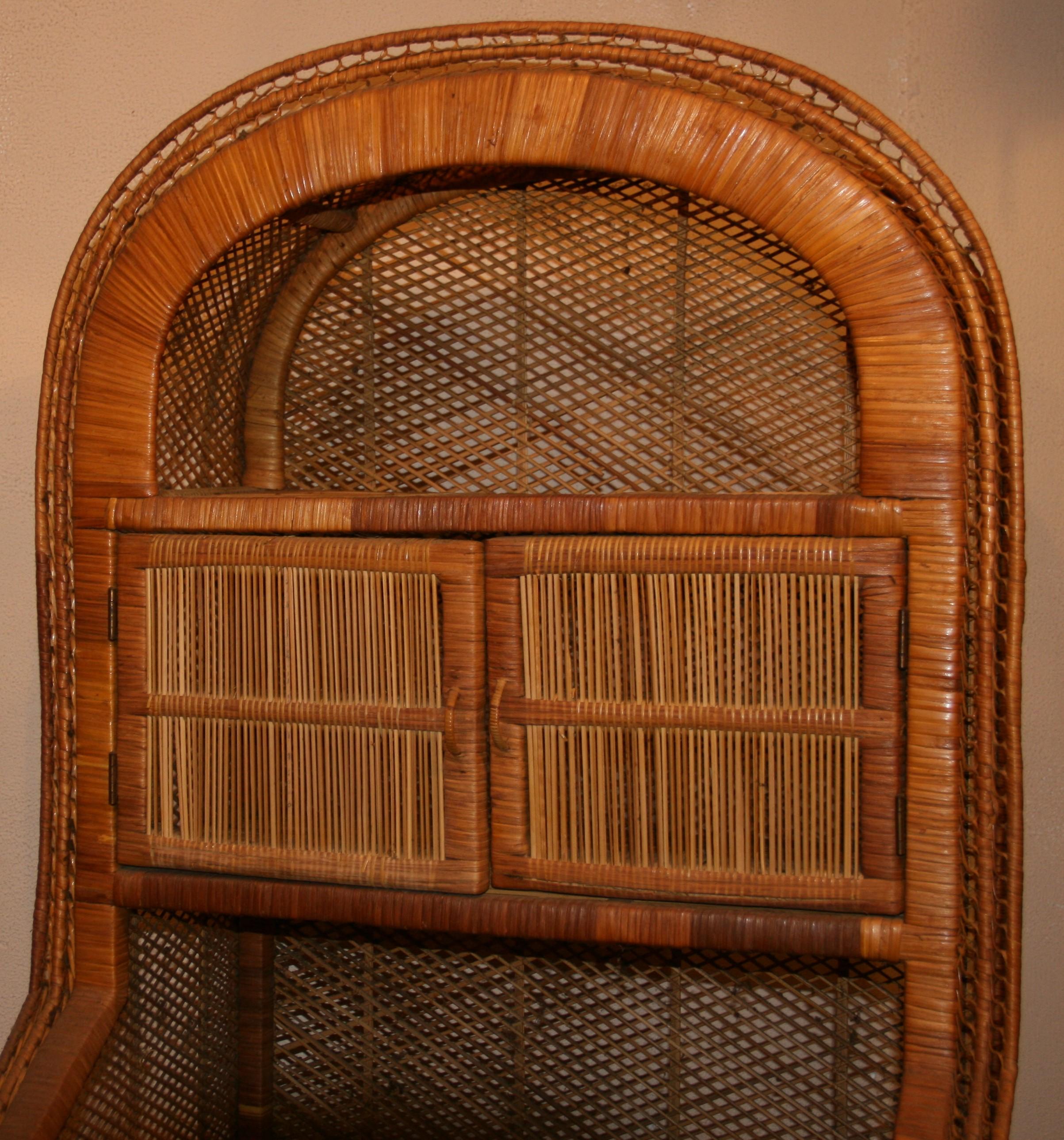 vintage wicker shelf