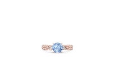 Round topaz 14 gold ring