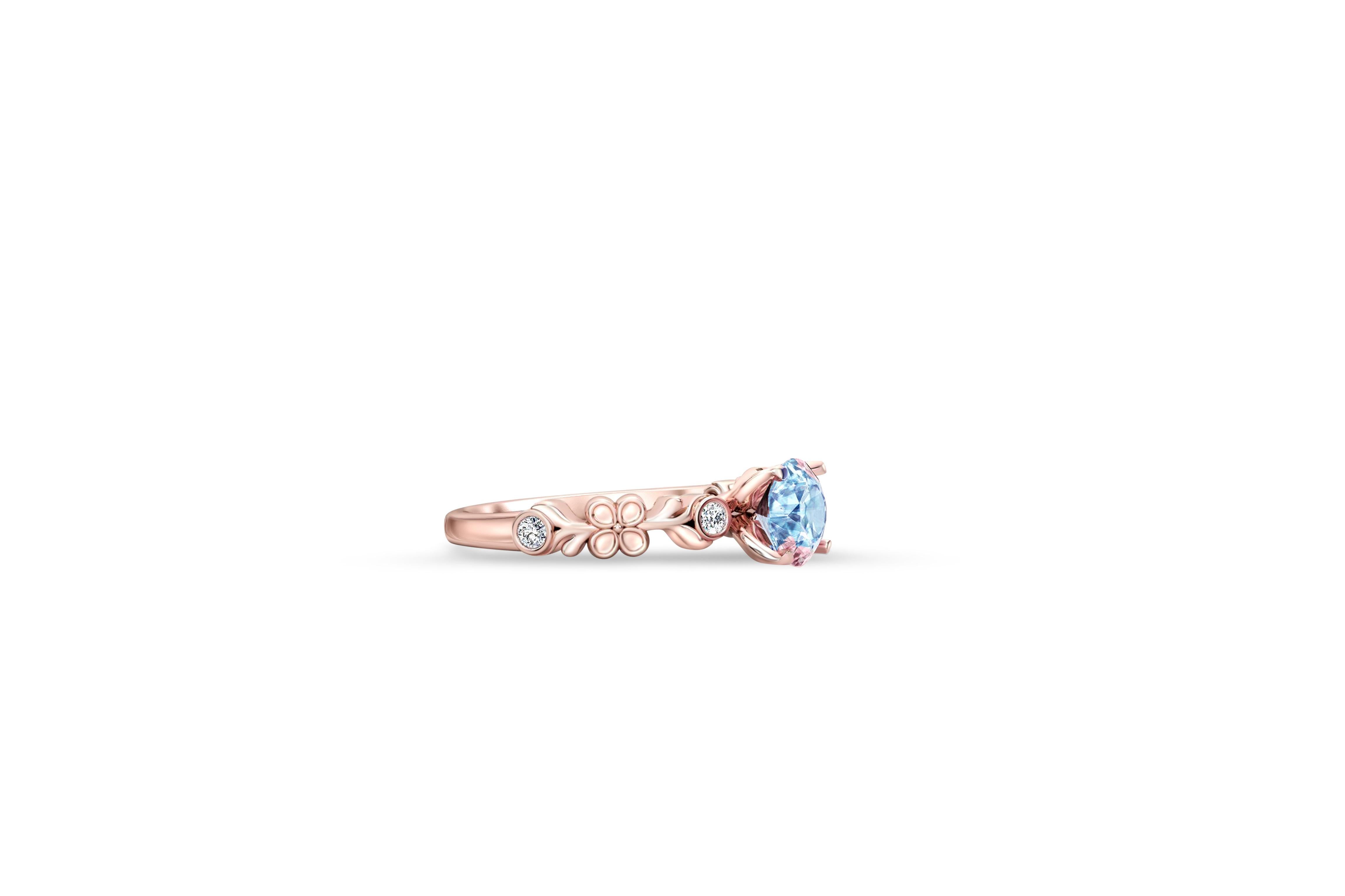 For Sale:  Round topaz 14 gold ring 3