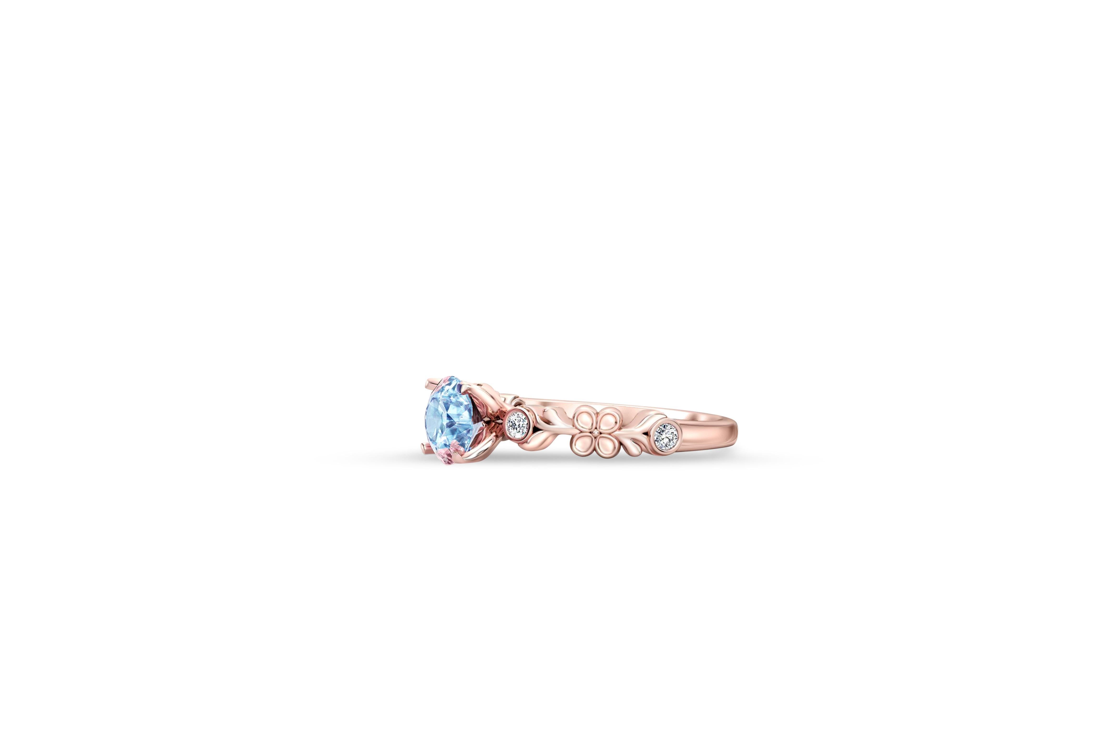 For Sale:  Round topaz 14 gold ring 4