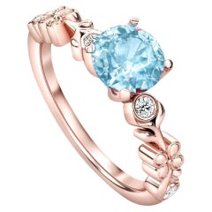 Anello con topazio rotondo in oro 14