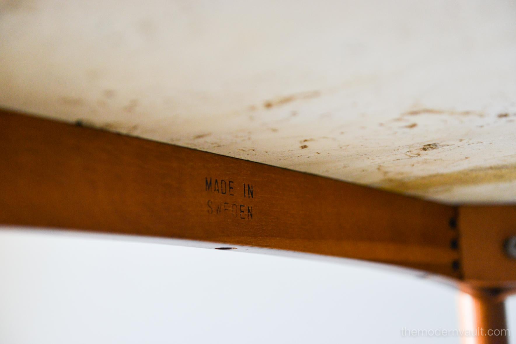 Round Travertine and Brass Coffee Table by DUX, circa 1965 1