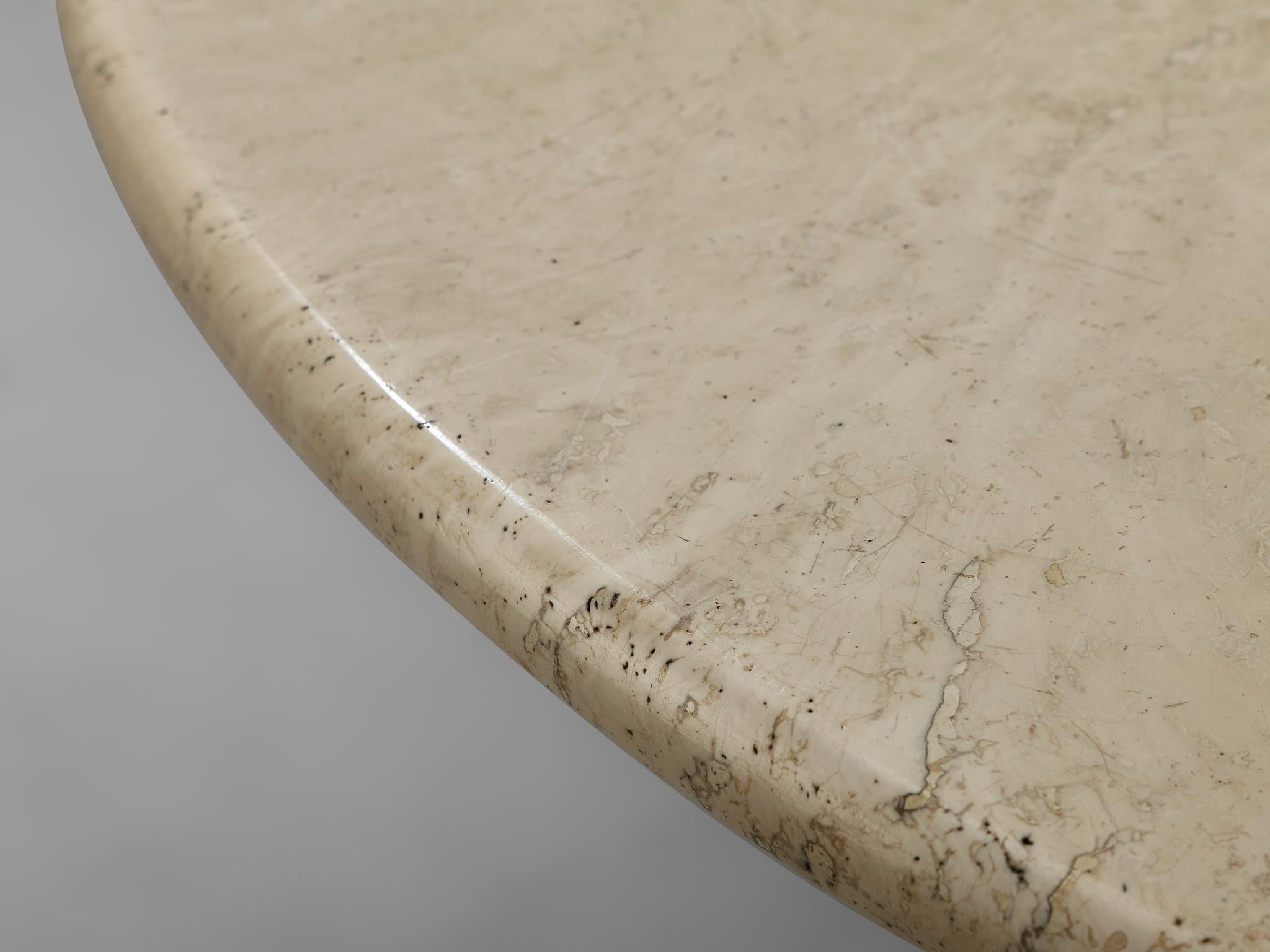 Round Travertine Coffee Table 1