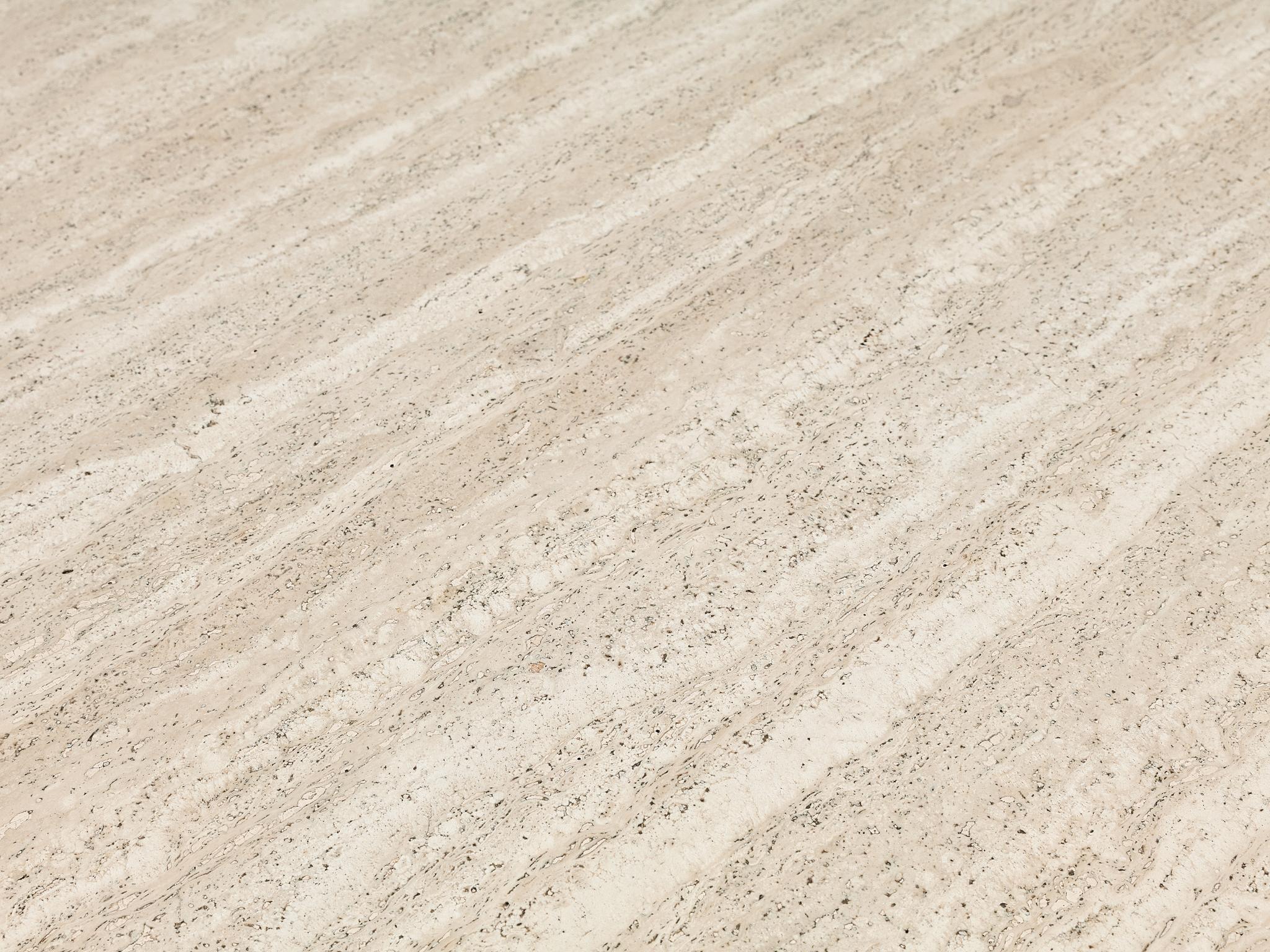 Post-Modern Round Travertine Dining Table