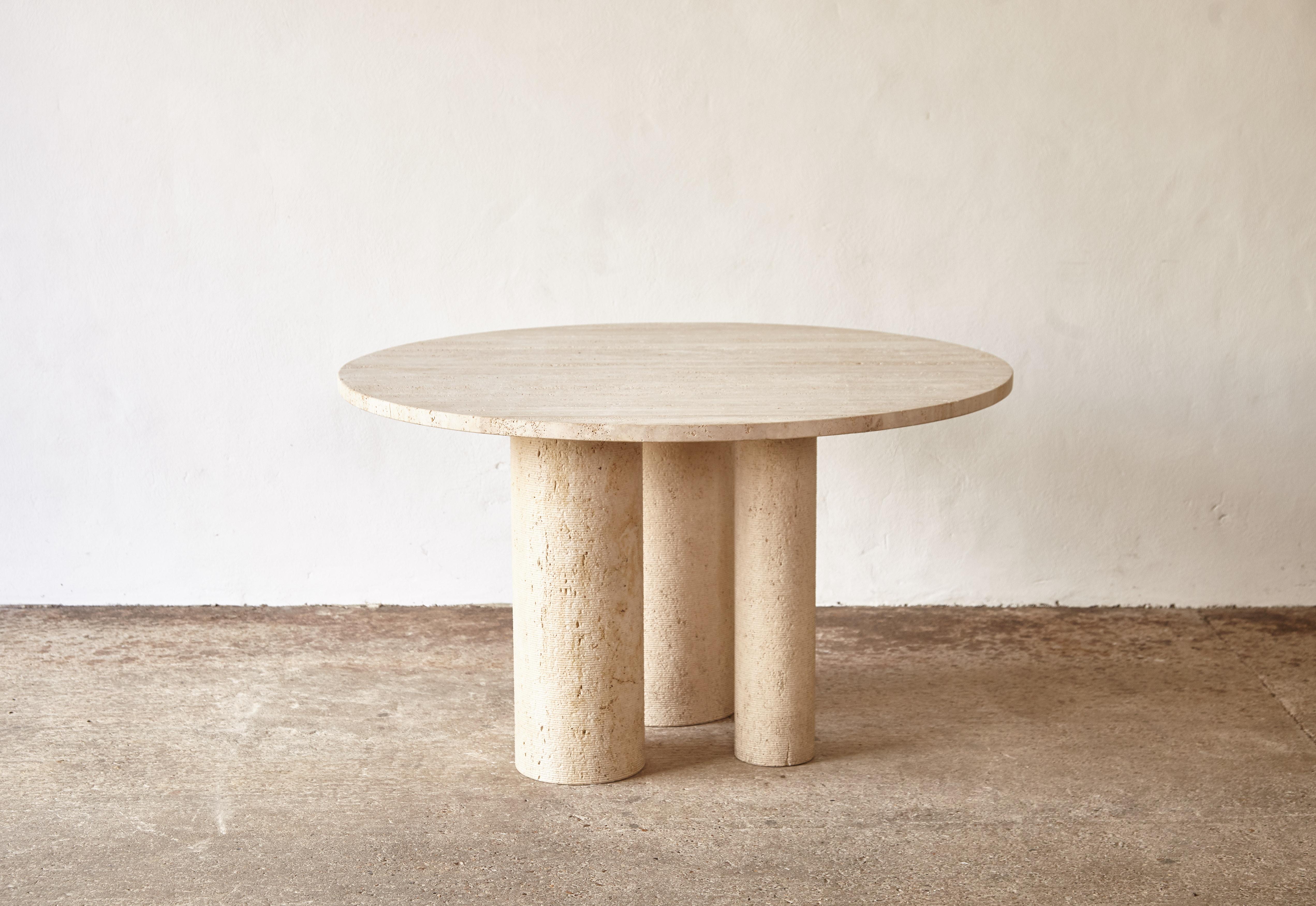 Round Travertine Dining Table, Spain, circa 1980s 4