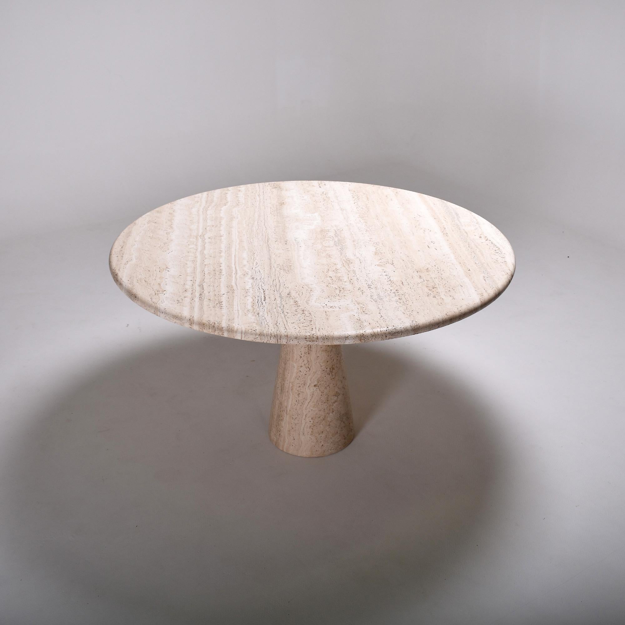 travertine round table