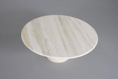 Round Travertine Up&Up Coffee Table, 1970s