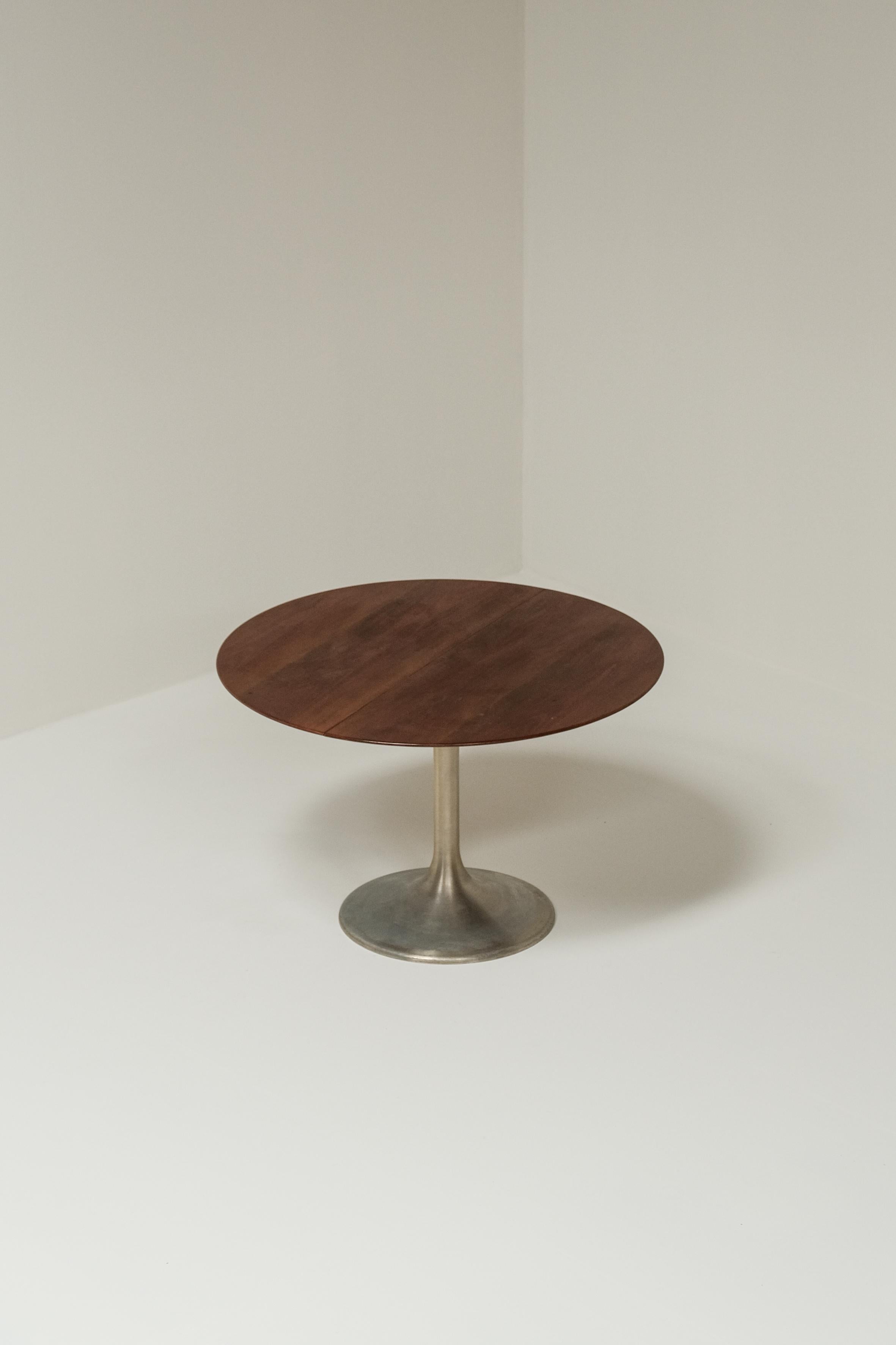 Wood Round tulip dining table, Italy 1970