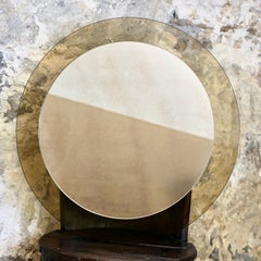 Round two layers mirror by Veca, Italy, 1970s