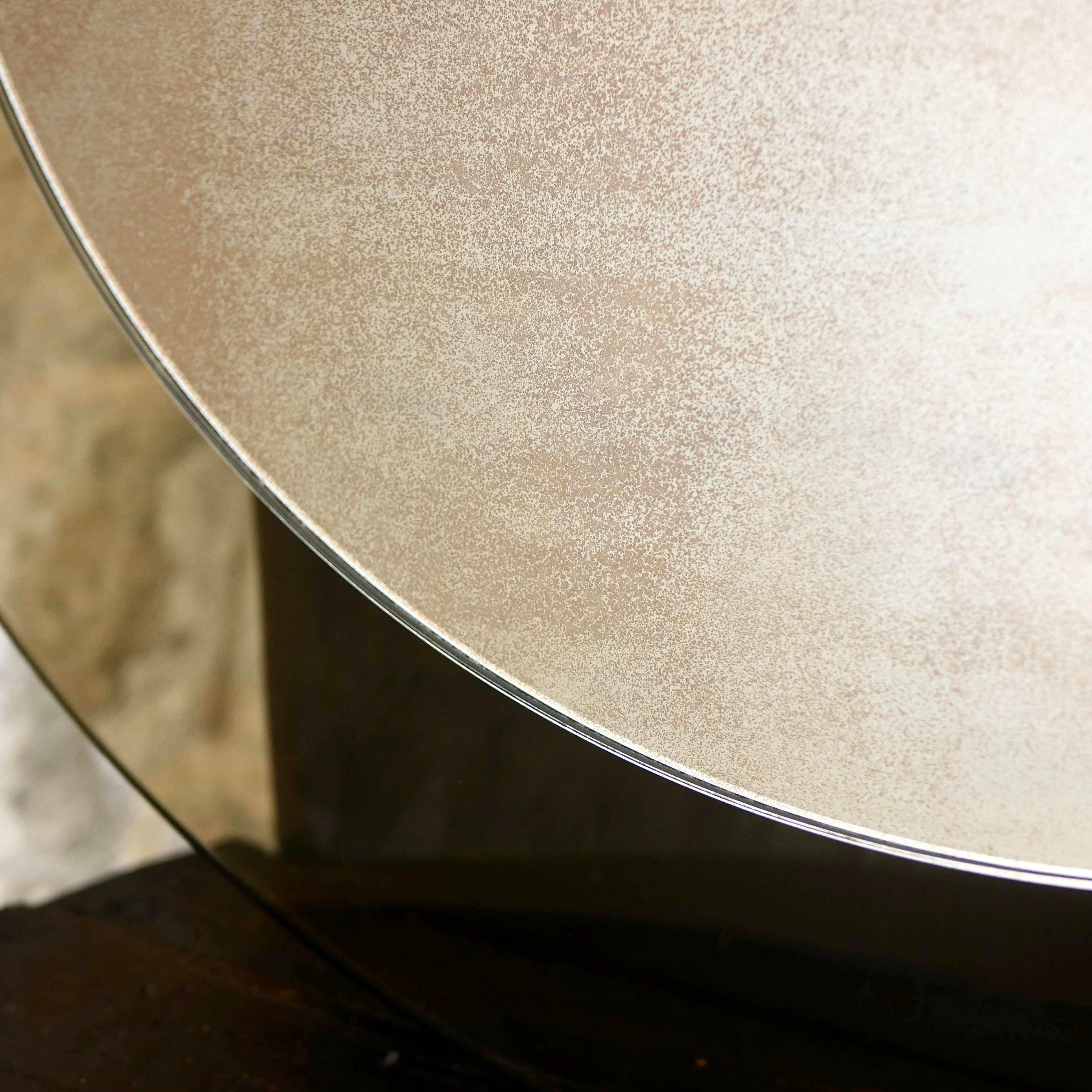 Miroir rond à deux couches par Veca, Italie, années 1970 en vente 2