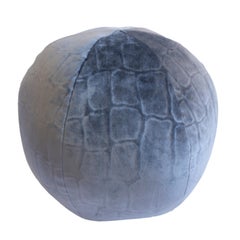 Round Velvet Ball Pillow with Scaley Imprint