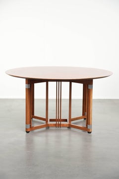Round vintage Art Deco design dining table for 4 people