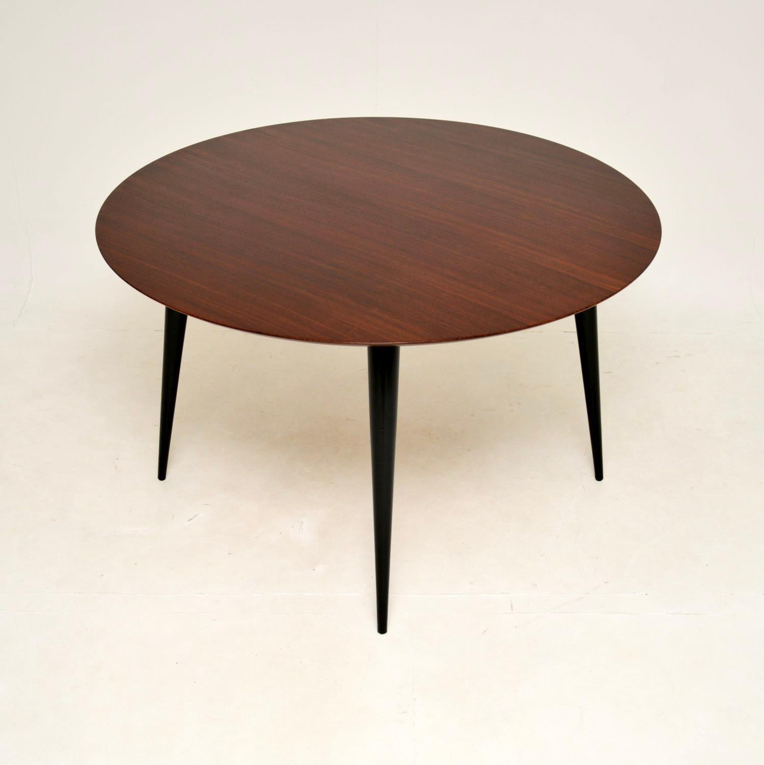 Mid-Century Modern Round Vintage Dining Table For Sale