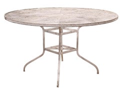 Round Vintage Garden Patio Poolside Dining Table