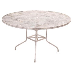 Table de salle à manger ronde vintage pour jardin et patio