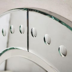 Round Vintage Glass Mirror
