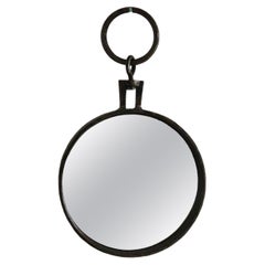 Runder Wandspiegel aus Metall