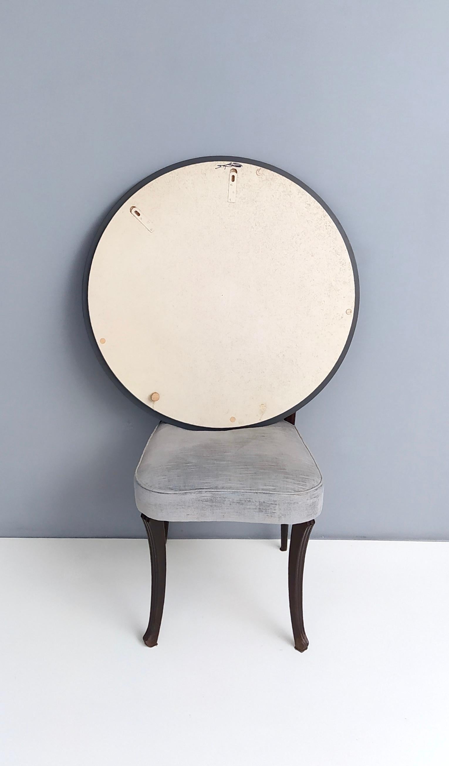 Late 20th Century VIntage Round Wall Mirror by Rimadesio with a Bronze and Old Rose Mirrored Frame