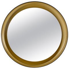 Round Wall Mirror in Lucite Guzzini Style, Italy, 1970