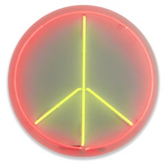 PEACE sign. Wall Neon sculpture