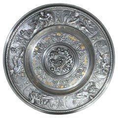 Antique Round Wall Relief or Center Table in the Manner of Francois Briot