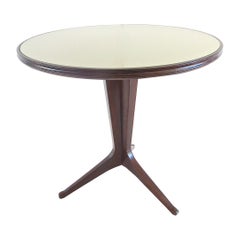 Round Walnut Center Table Attributed to Ico Parisi, 1950
