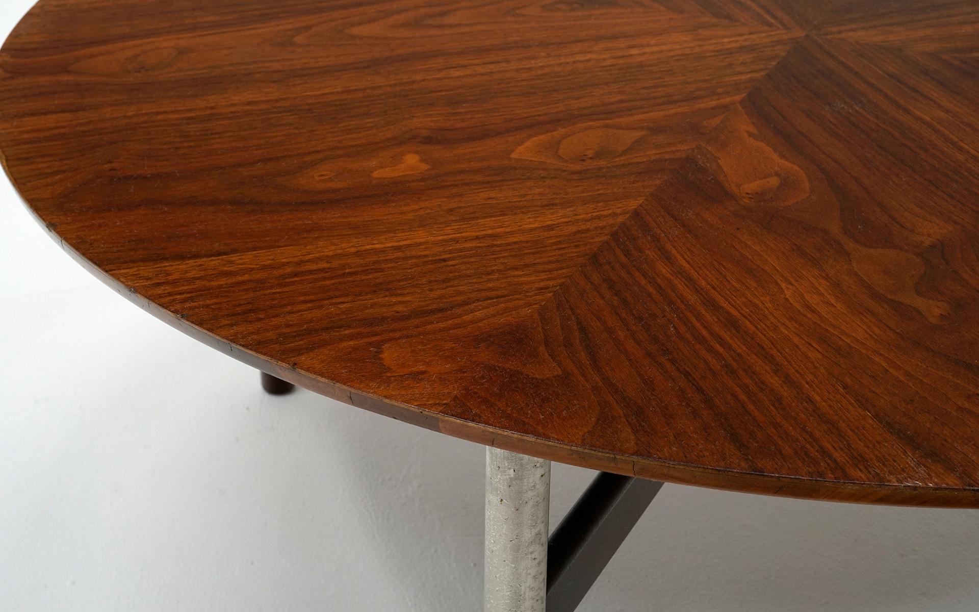 Mid-20th Century Round Rosewood Coffee Table by Jack Cartwright, in the Style of Finn Juhl