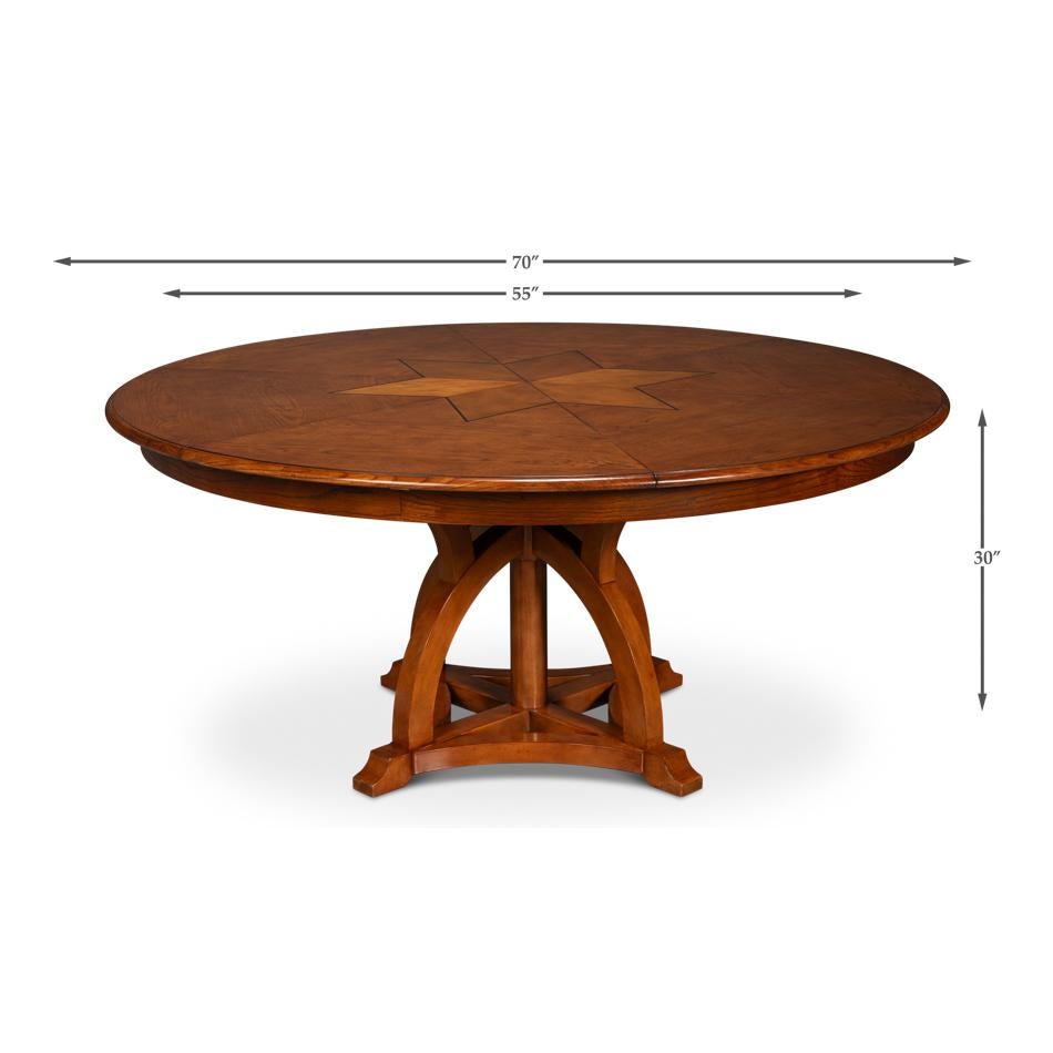 Round Walnut Dining Table - 70